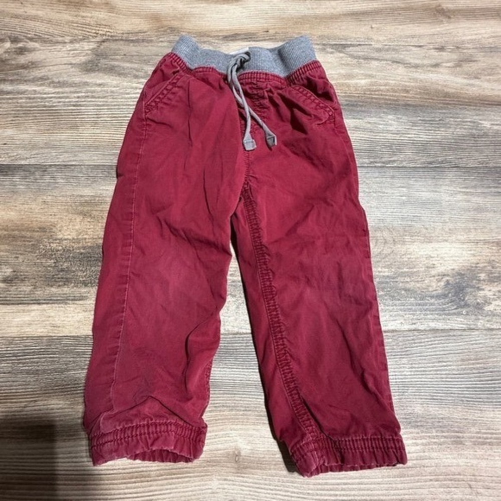 Normcore Hanna Andersson Jogger Pants Burgundy Red Cotton Playwear 18-24M